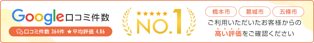 Google口コミ件数NO.1